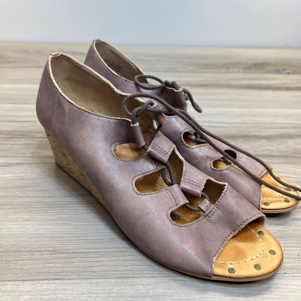 Latigo Shadow Womens Sandal Wedge Open Toe Size 10 M Mauve Rose Open Toe